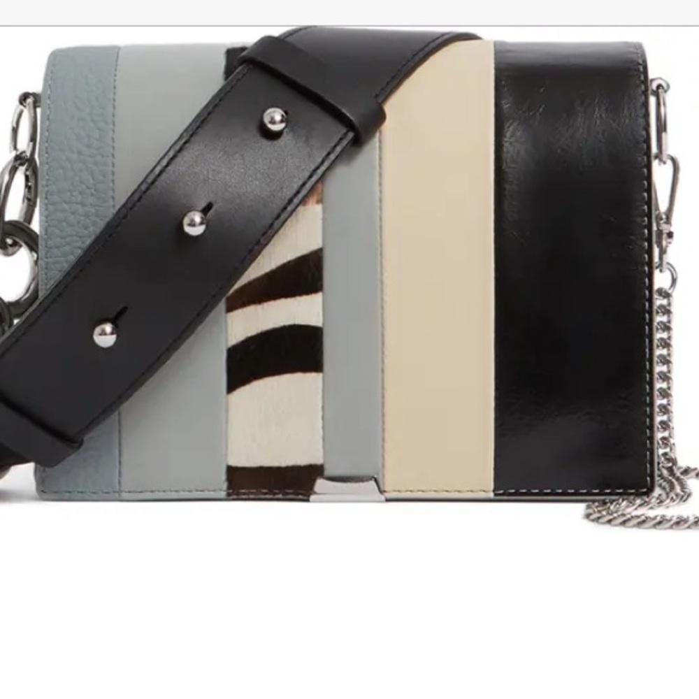 AllSaints Leather Captain Flap Shoulder Bag